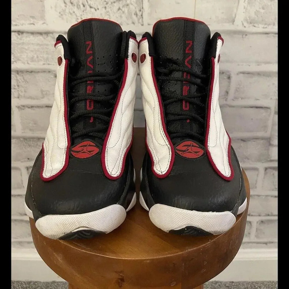 jordan pro strong black varsity red